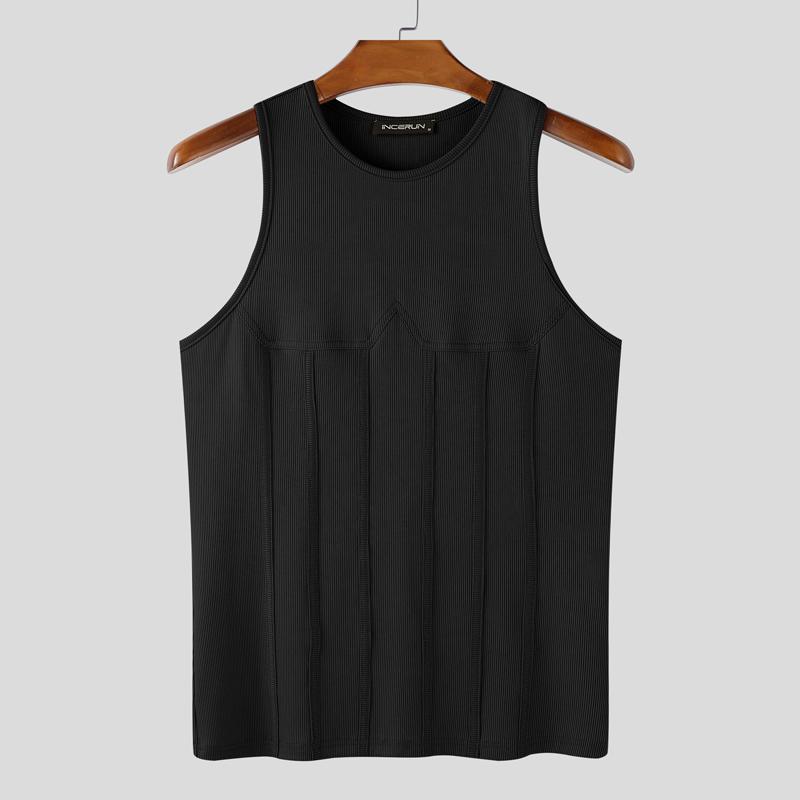 INCERUN Мужские облегающие спортивные майки без рукавов для повседневной носки