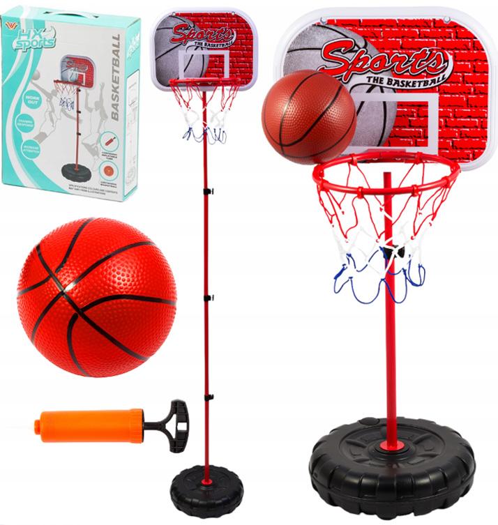 Basketball Set with Ball Standing Basket Adjustable Height Portable