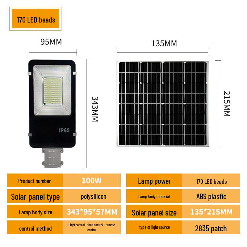 Nu Feng 1500W Toothbrush Style Solar Street Light