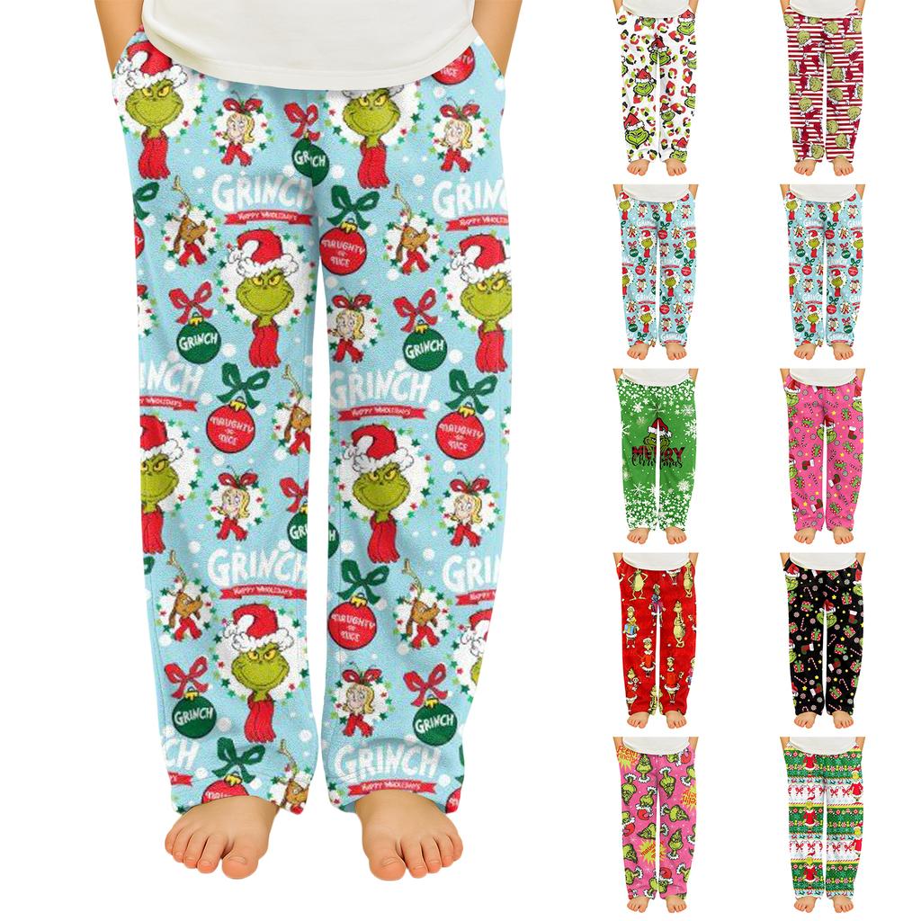 Fashionable Children's Versatile Print Pocket Casual Pants