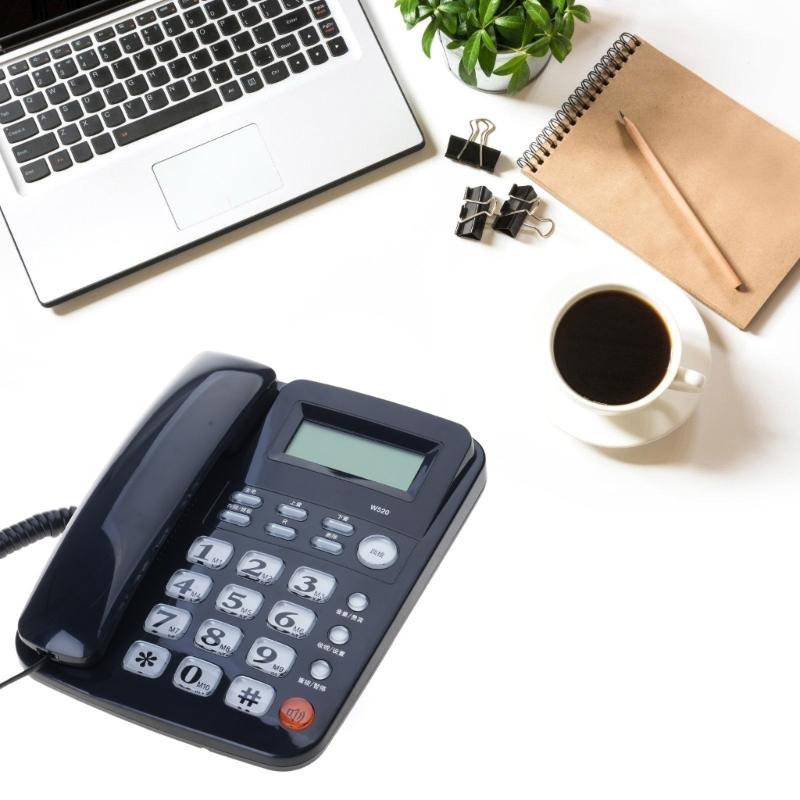 Office Desk Phone With Caller Display Easy Calling Speakerphone Lightweighted Plastic Construction