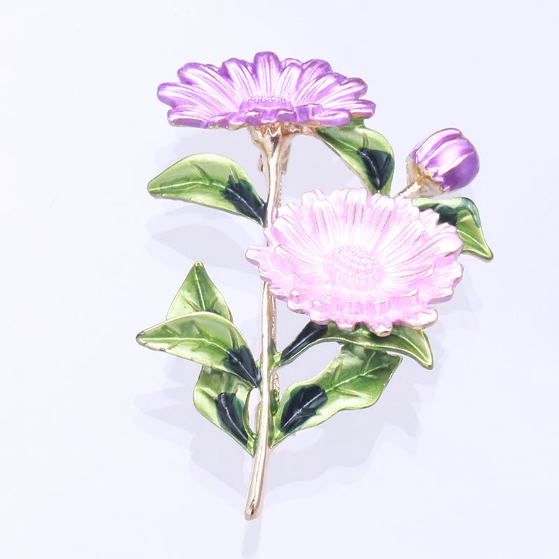 Осенне-зимняя ретро-брошь «Маргаритка», женская булавка для пальто премиум-класса, универсальный значок для свитера, персонализированные аксессуары, тренд