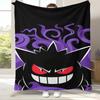 Gengar Pokemon Cartoon Ectoplasma Flannel Blanket,Ultra Soft Warm Plush Throw for Home Bedroom Bed Sofa Cover Picnic gift