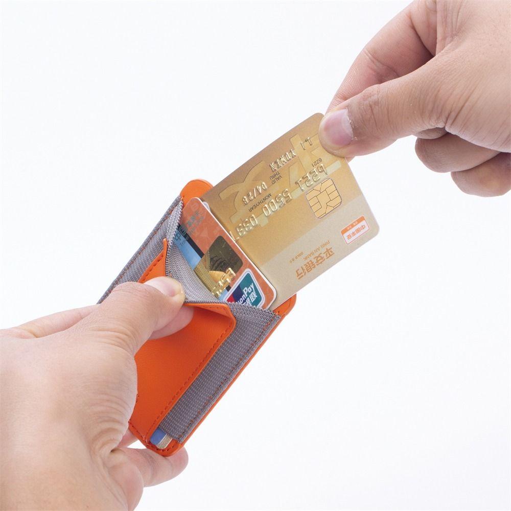 Magnetic Leather Magnetic Elastic Card Holder Elastic Leather Slot Card Holder Phone Covers