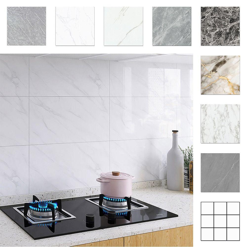 Влагостойкие самоклеящиеся плитки, наклейки на пол, 3D-наклейки на стены, мрамор для ванной комнаты