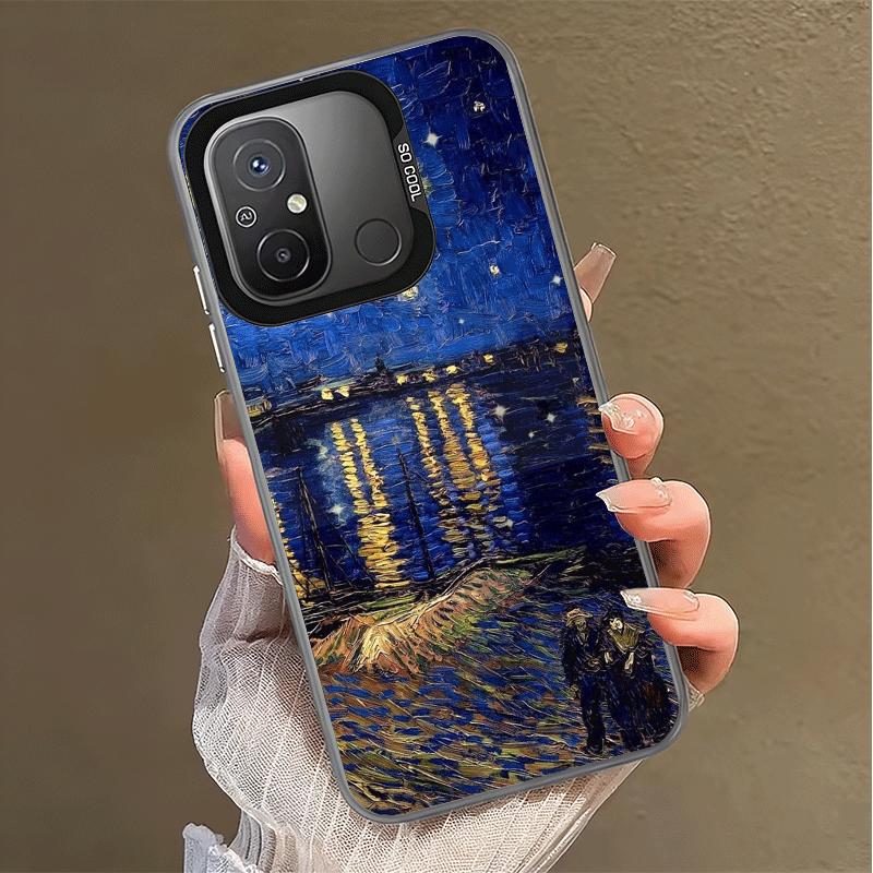 Ударопрочный чехол для телефона Xiaomi Poco X7 X6 X5 X3 Pro F7 Ultra M8 Redmi 15C 15 14C 13C 12C 10C с эстетикой масляной живописи Ван Гога