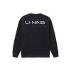 Li-Ning Lingzhi Series Логотип Печать Свободный Круглый Вырез Пуловер Толстовка Мужские Топы Черный AWDRF49-1