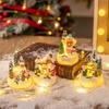 Christmas Led Light Ornaments Santa Castle Snow House Luminous Crafts 2026 New Year Kid Gift Xmas Party Home Decor
