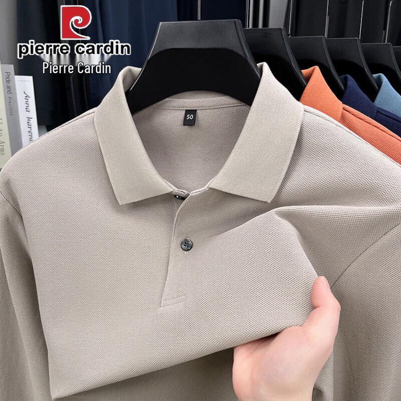 Pierre Cardin Мужская хлопковая рубашка-поло с длинным рукавом 100%