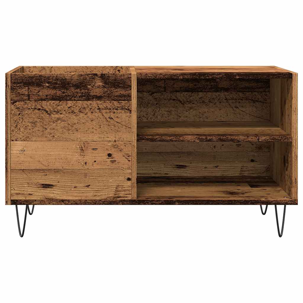 Record Cabinet with Rustic Wood Look 84.5 x 38 x 48 cm Engineered Wood
