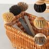 Long Handle Pot Brush Replaceable Brush Head Oan Cleaning Brush Sisal Bristles Brush  Kitchen
