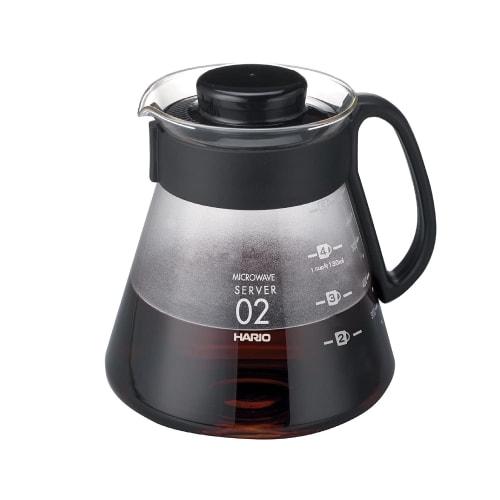 HARIO V60 Range Server 600 мл для 2~5 чашек черного кофе Ручной капельный термостойкий стеклянный Сделано в Японии XVD-60B