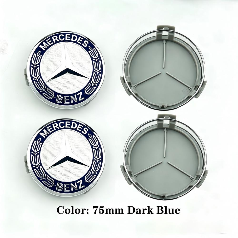 For Mercedes Benz 4Pcs 75mm Car Wheel Center Cap Hub Covers Badge For Mercedes Benz AMG B/C/E/S Class C43 C63 E43 E53 E63 GLC GLK CLA Accessories ra2