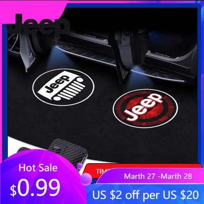 Для Jeep HD LED Свет приветствия Проекционные лампы для дверей автомобиля Для Jeep Renegade Compass Grand Cherokee Wrangler Patriot Rubicon