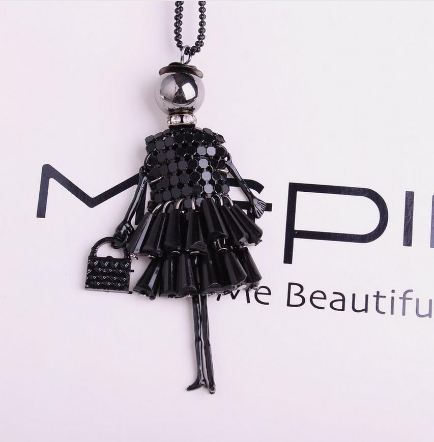 Этническое ожерелье-кукла из кристальных ломтиков для девочек