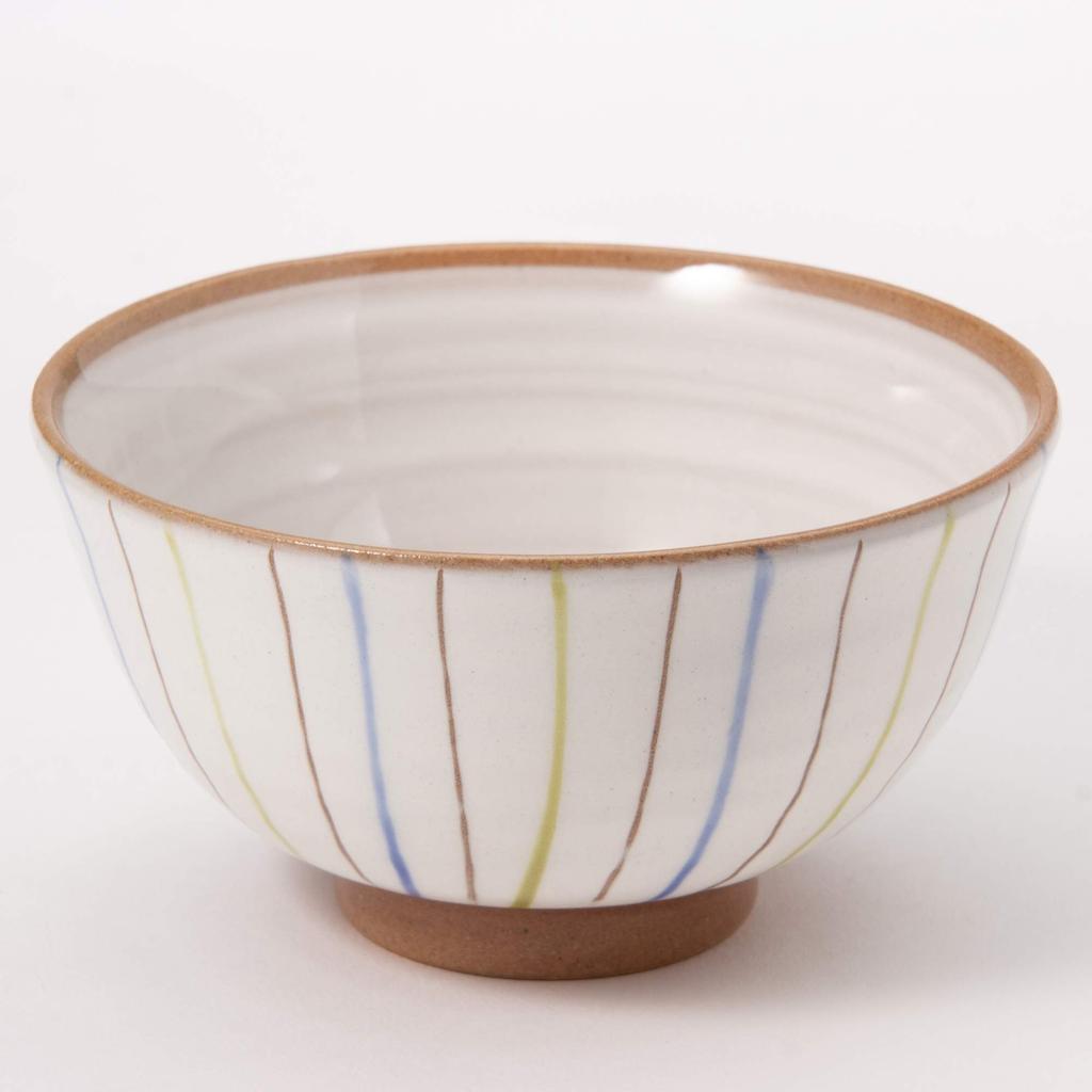 Mino Ware Nishiki Jugusa Rice Bowl Blue K21048