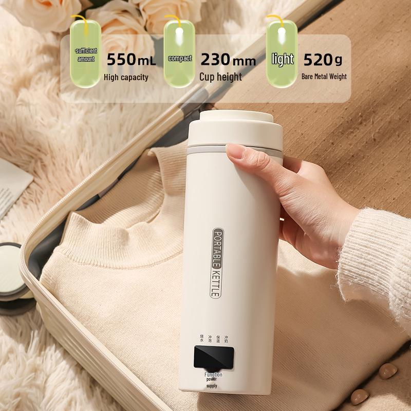 Портативный чайник 110 В с вилками США, Великобритании, ЕС - Изолированная электрическая кружка из нержавеющей стали 316.