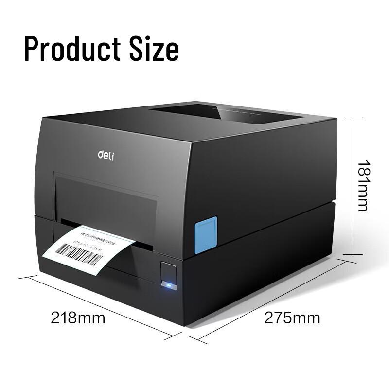 Deli GE550TW 300dpi Bluetooth Thermal Transfer Printer CN plug (adapter included)