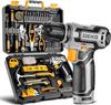 Tool Set with 12V Electric Perfect for Home Furniture Home and Includes a Convenient Storage Case 133-Piece Drill, Improvement, DIY, Assembly,