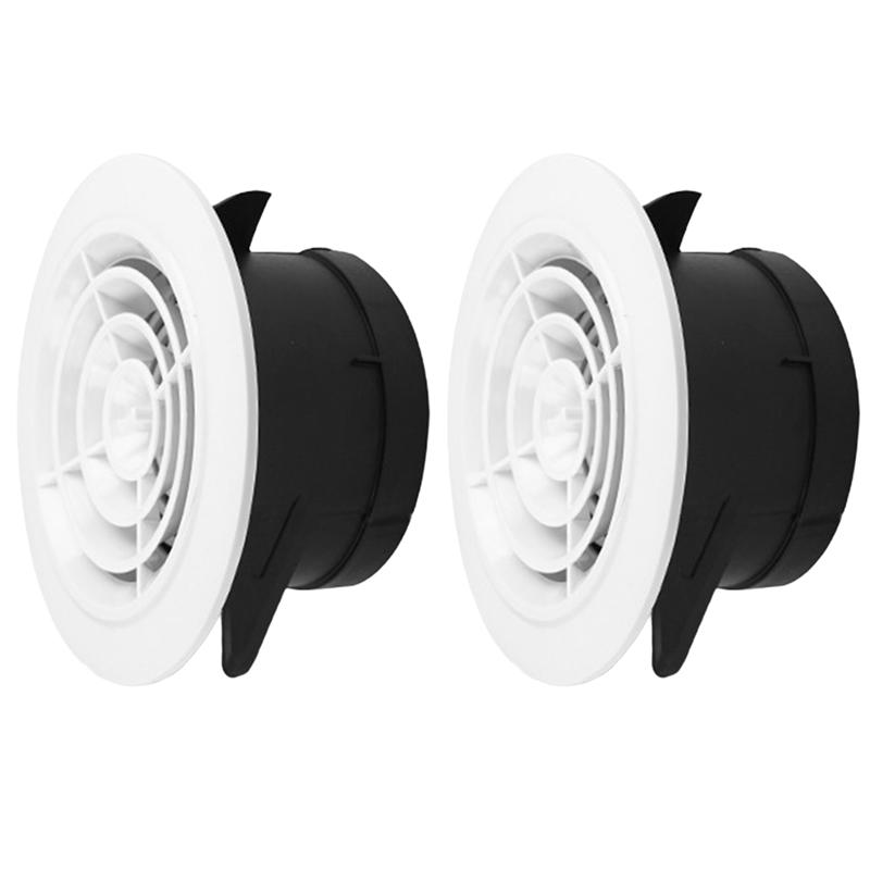 Adjustable Rotary Round ABS Air Vent Grille 75/100mm Exhaust Duct Vent Diffuser Ceiling Ventilation Cover For Kitchen Bathroom