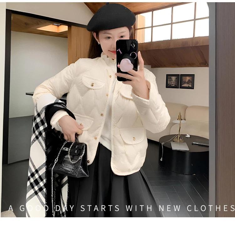 Женская короткая тонкая легкая зимняя куртка