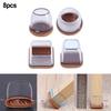 8 Pack Silicone Chair Leg Covers for Hardwood Floors – Easy To Move & Quiet