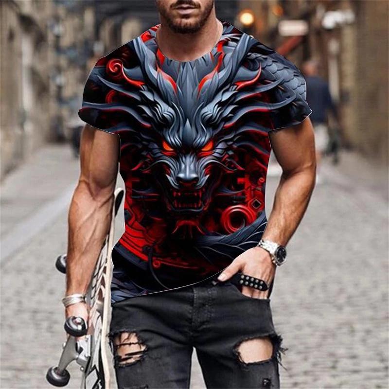 Футболка Dragon Muay Thai Kick Boxing 3D Print Vintage Training UV Protect Quick Dry Men Women Unisex Short Sleeve Round Vest MMA Mix Martial Art