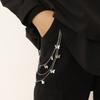 Punk tassel U-shaped versatile body chain female, multi-layer chain small butterfly pendant waist chain