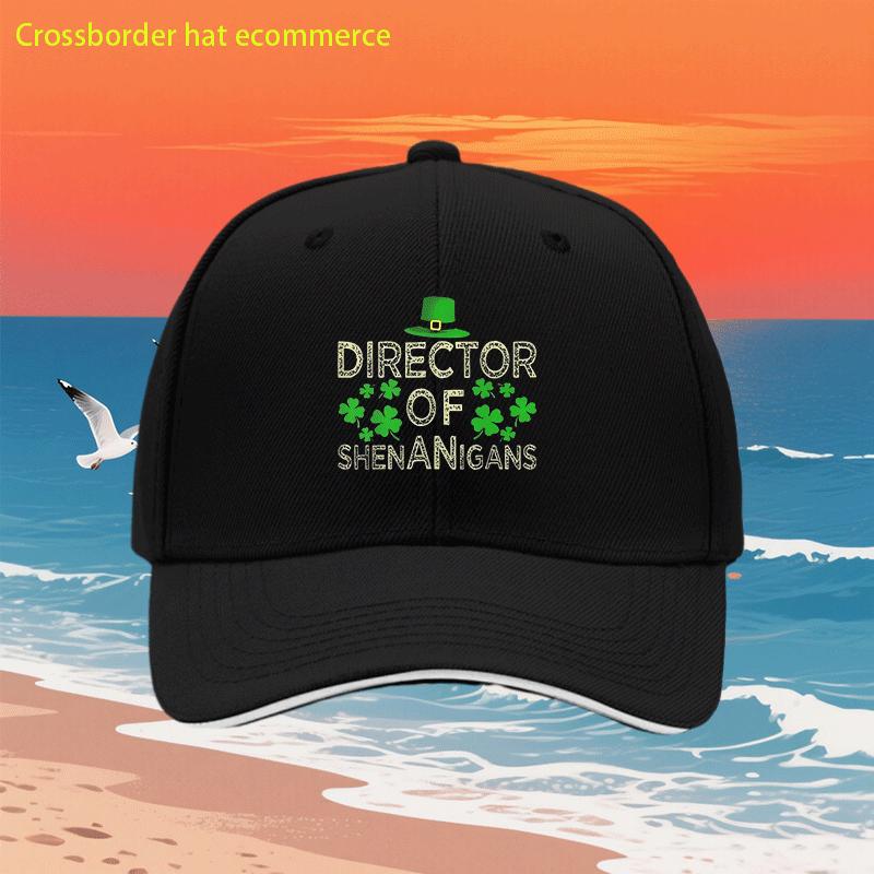 Director of Shenanigans Shamrock Baseball Cap Adjustable Polyester Casual St Patricks Day Gift Hat for Adults