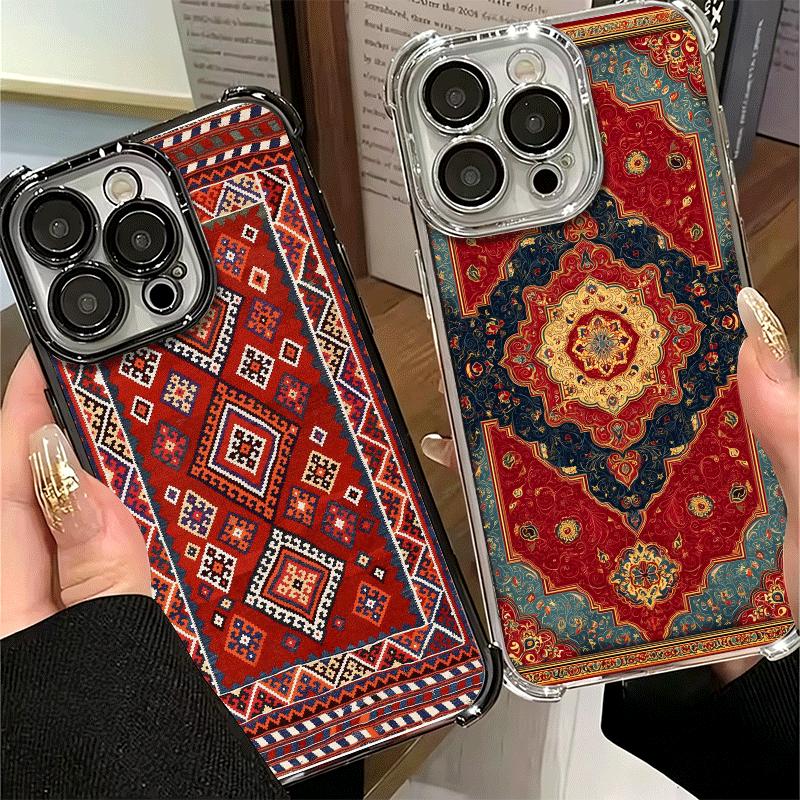 Персидский ковер Цветочный узор Мягкий чехол для телефона для Xiaomi Poco X7 X8 Pro Max X6 X5 X3 F8 Ultra F7 M8 M7 M5S Redmi 15C 15A 15 14C