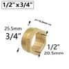 Латунный 1/4" 1/2'' 3/4'' 3/8" 1" Мужской Женский Соединитель Ссылочной Резьбы Медный Переходной Муфтовый Адаптер Фитинги Для Полива Сада