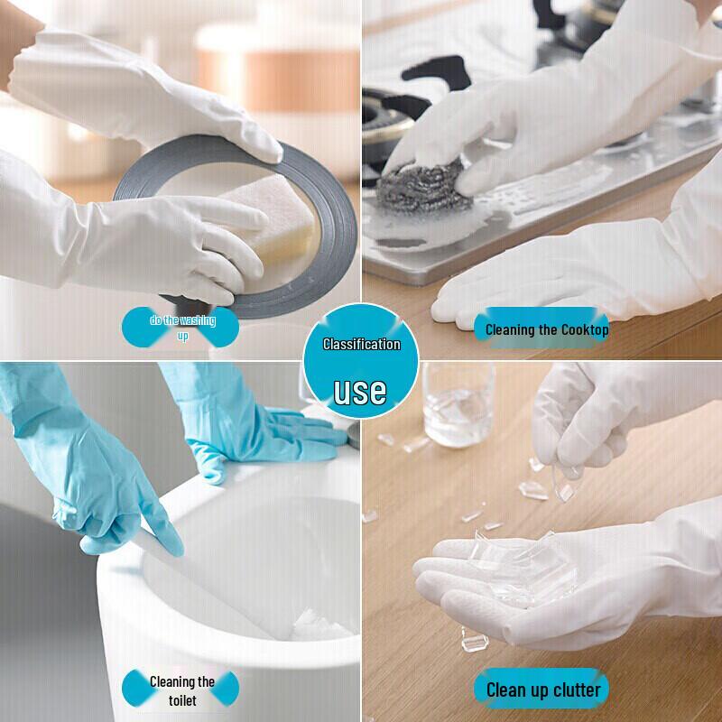 Camellia PVC Household Cleaning Gloves (3 Pairs)