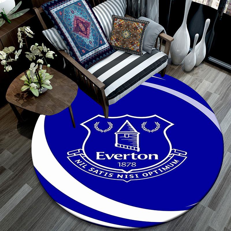 Everton pattern round rug,Carpet Rug for Living Room Bedroom Playroom ,Non-slip Floor Mat,Holiday Gifts and Birthday Gifts.