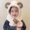 Windproof Winter Baby Hat Thermal One-piece Pullover Hat Soft Kids Hat Hooded Scarf