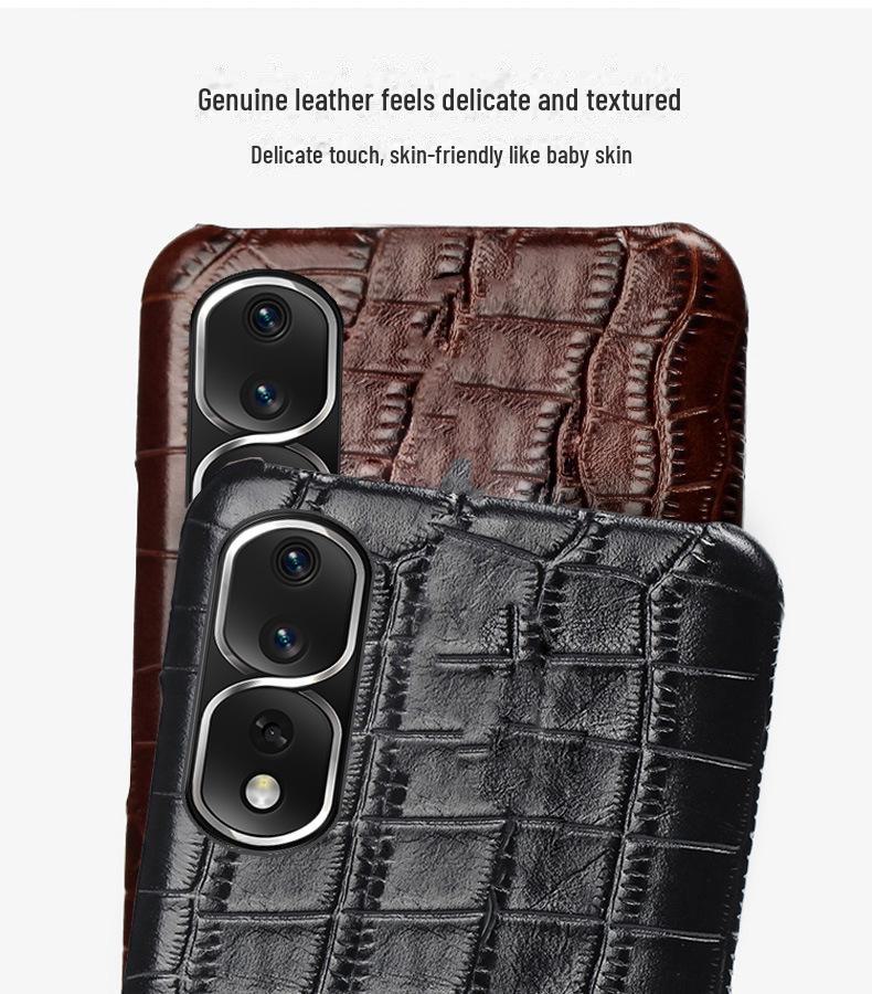 Чехол Honor 20 и 20Pro из натуральной кожи - с узором под крокодиловую кожу, получехол