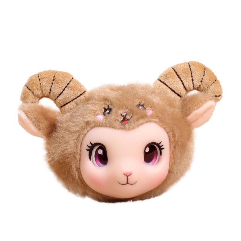 Polyester Sheep Pendant Plush Toy Doll with PP Cotton Filling Unisex 14+ Years Trendy Small Gift Keychain Party