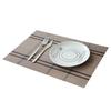 Teslin PVC double-line striped plaid dining table mat, thermal insulation mat, western dining mat, woven European waterproof placemat, spot