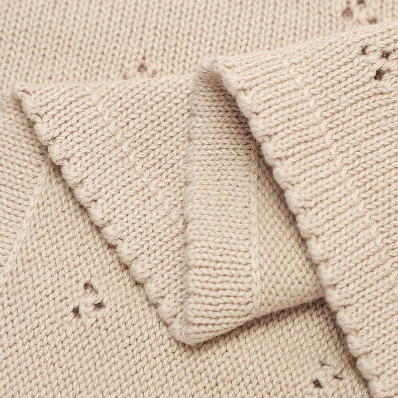 Baby Blanket Cotton Knit Newborn Stroller Swaddling Wrap Fashion Solid Crib Plaid Sleepsack Infant Boys Girls 90*70CM Super Soft