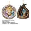 1Pc/2Pcs Nativity Scene Ornaments Birth of Jesus Acrylic Hanging Decorations Holy Religious Gifts for Christian Christmas Tree Decor