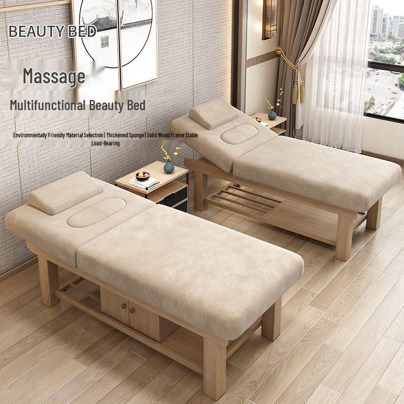 Solid Wood Massage Bed for Spa, Salon, and Traditional Chinese Medicine Treatments
