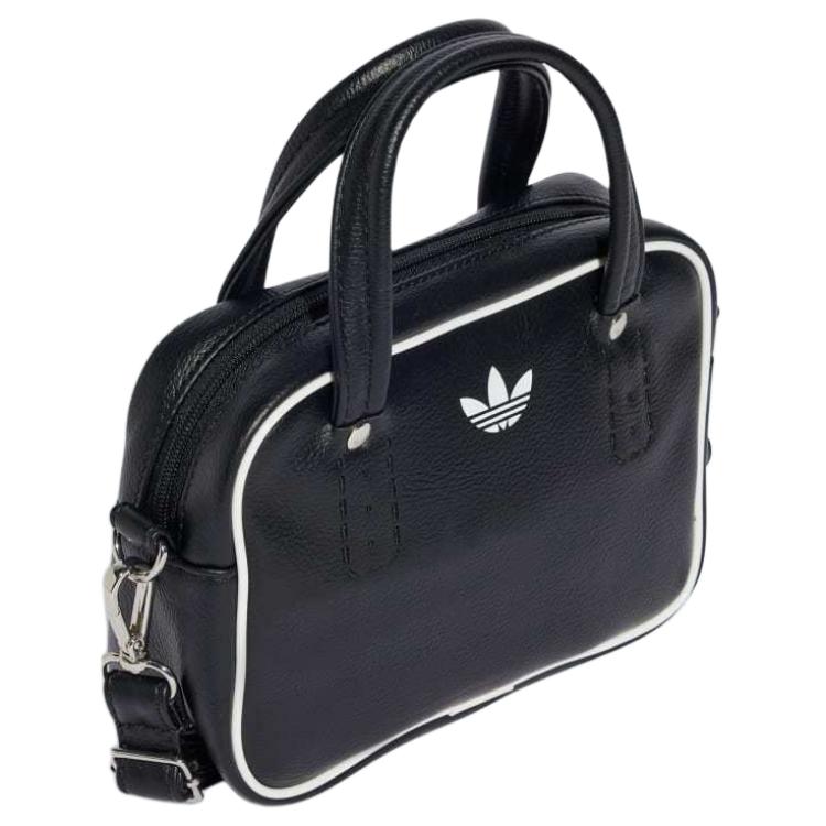 New Adidas Originals ADICOLOR Polyurethane One Shoulder Handbag Mini Unisex Black JX7872
