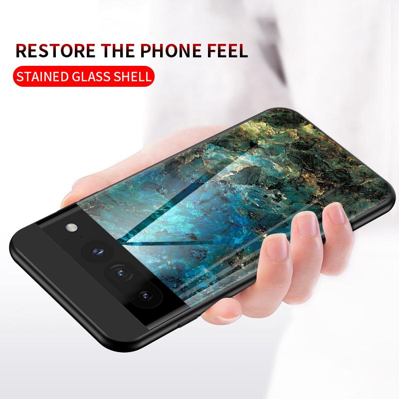 Чехол для Google Pixel 1 1XL 2 2XL 3 3XL 3A 3AXL 4 4A 4XL 5 5XL 5A 6 7 8 Pro 6A 7A складной чехол из мраморного закаленного стекла задняя крышка