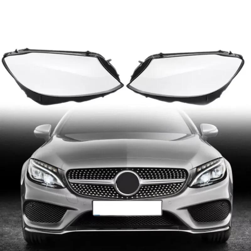 Left Right Headlamp Cover Transparent Lampshade Headlight Lens Shell For Mercedes Benz W205 C180 C200 C260L C280 C300 2015-2018