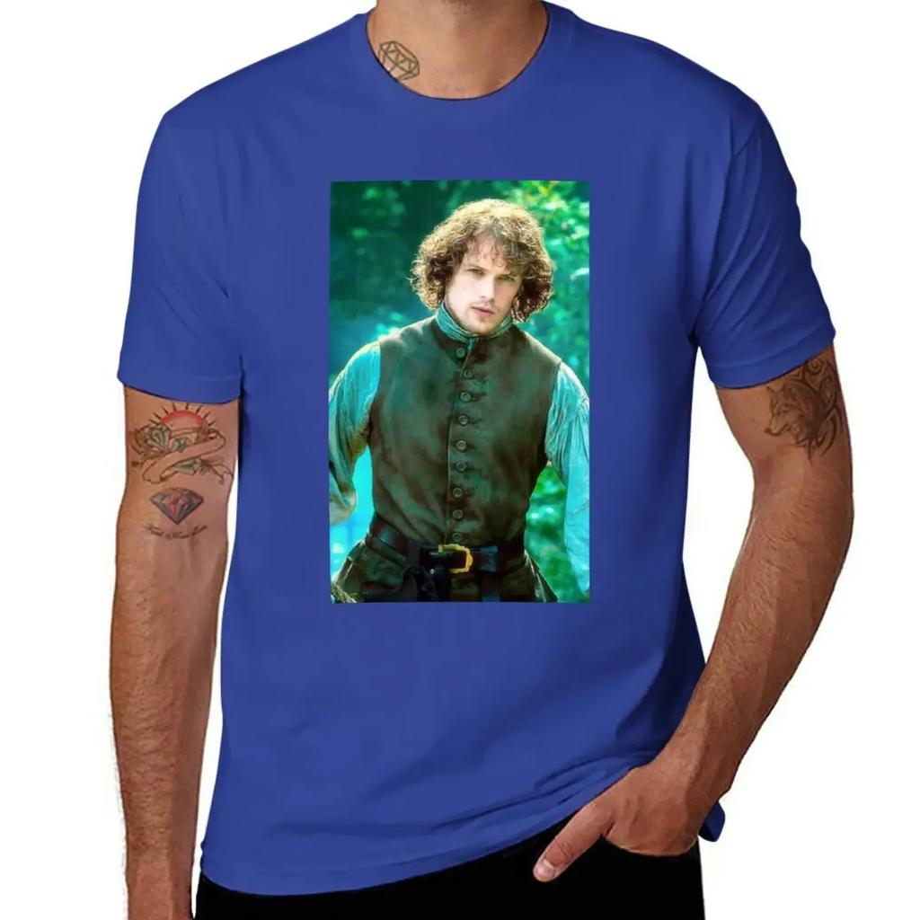 Sam Heughan T-Shirt new edition cute tops korean fashion t shirts for men pack