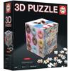 Puzzle 3D - EDUCA - Cube Aesthetic - 216 Pièces - 6 Puzzles de 36 Pièces - Défi 8 Ans + (20125)