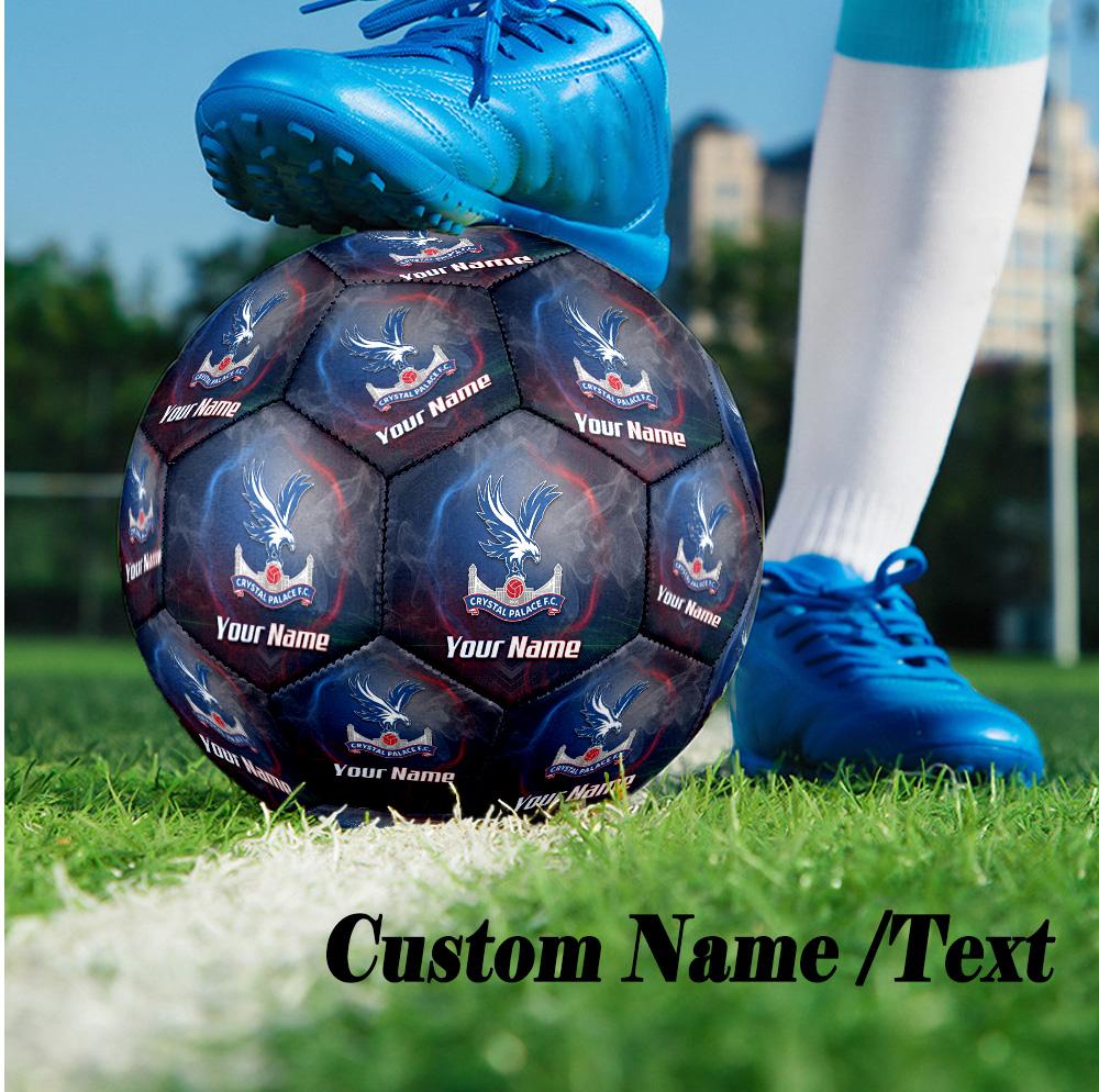 Size 5 Football Custom Name Text, Outdoor Training Soccer BallCrystal Palace