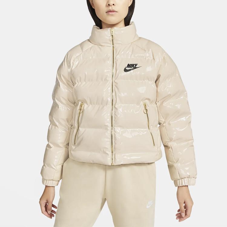 Nike Пуховик Зимний Женский Бежевый CU6713-140