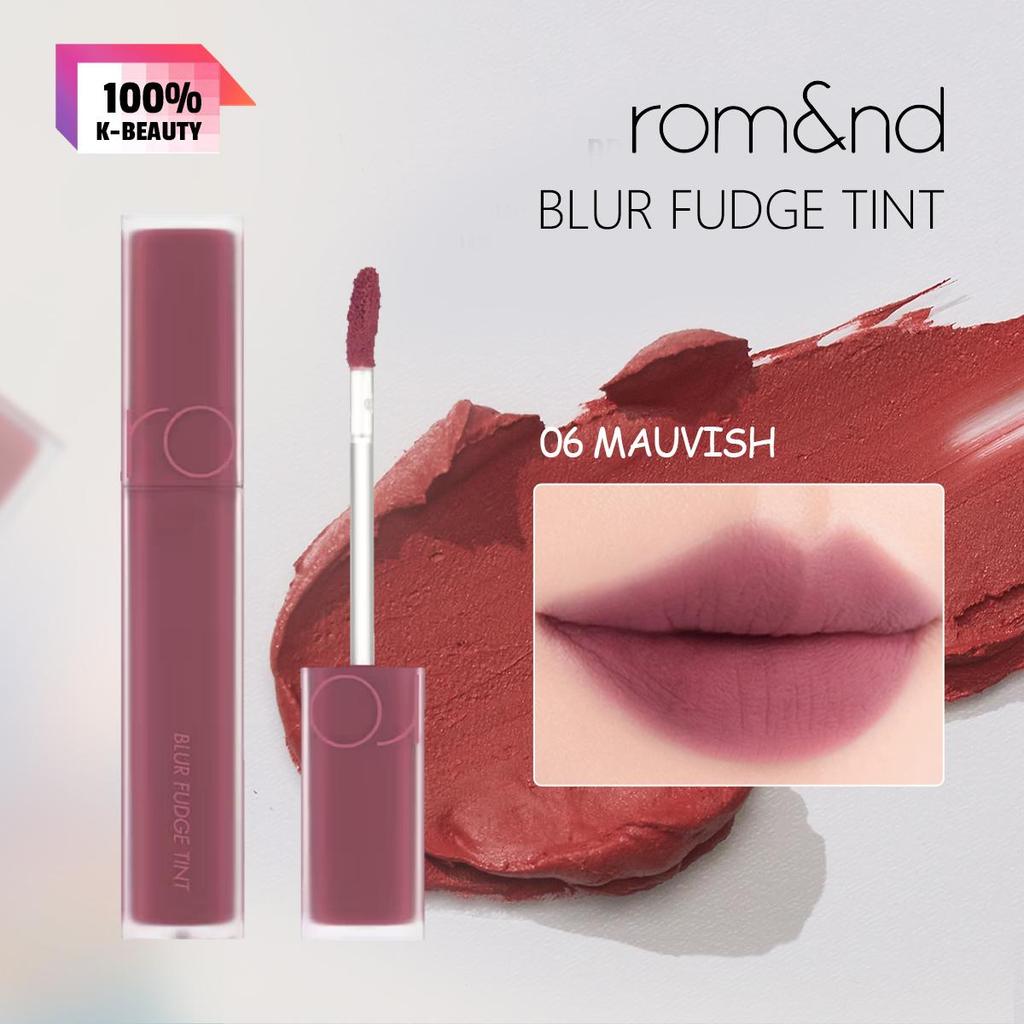 Rom&nd BLUR FUDGE TINT 01-04/06/11/13/16, Текстура Вельветовый Фудж, Туманный Блюр Финиш, Насыщенная Передача Цвета, Корейская Косметика, Корейский Макияж