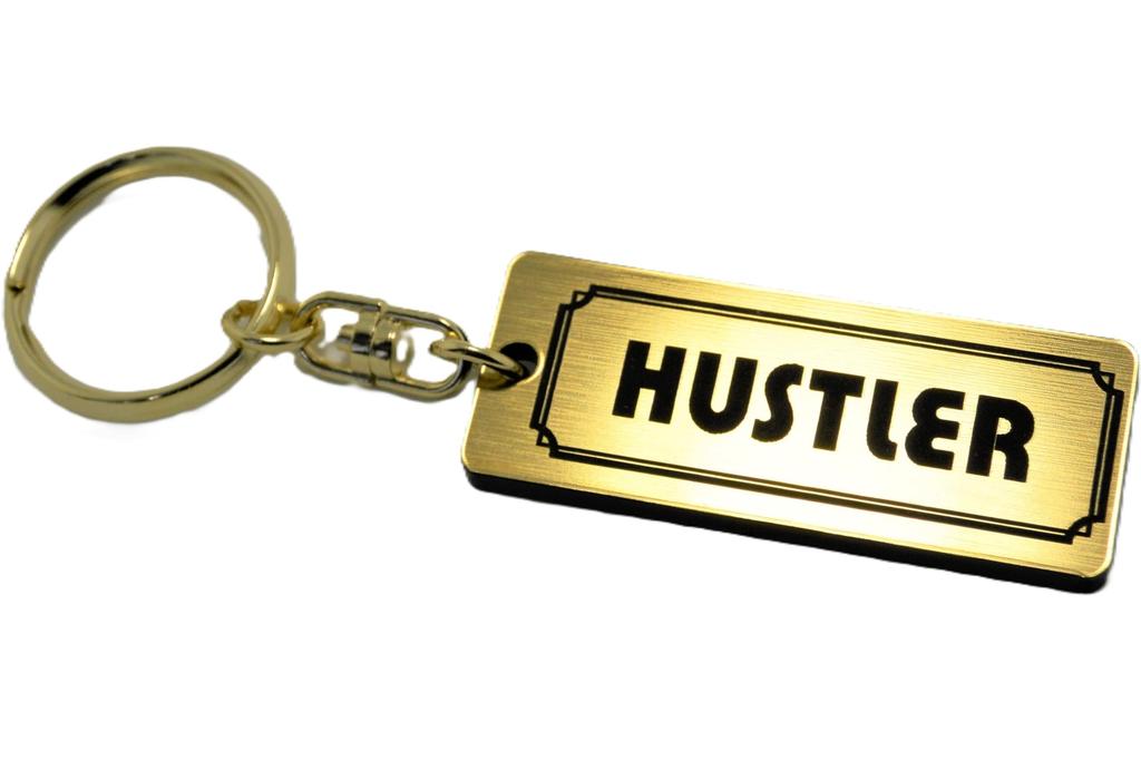Hustler Золотой Черный Двойное Кольцо Акриловый Оригинальный Брелок Кастомные Детали A-472-1 &