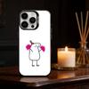 Чехол для телефона F-Flork Stick Figure Memes Серебристый корпус Для IPhone 17 16 15 14 13 12 11 Pro Max Plus